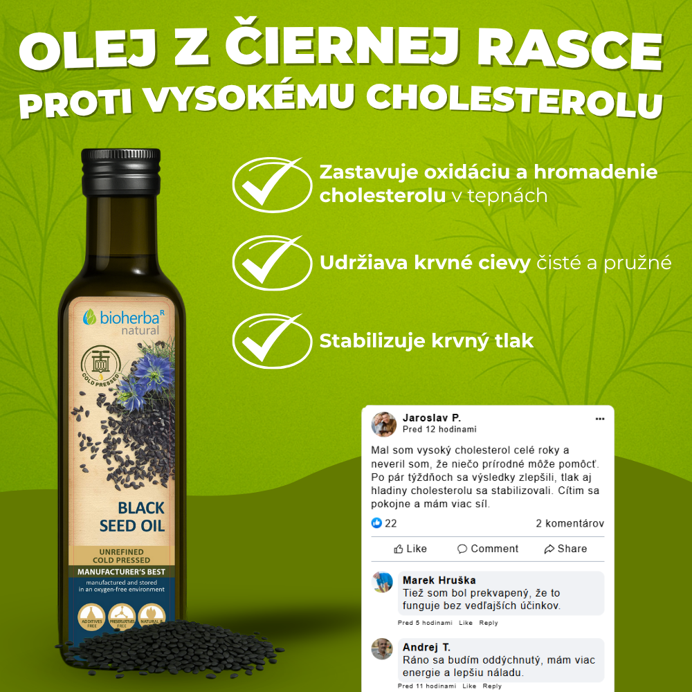 Bioherba - Оlej z čiernej rasce proti vysokému cholesterolu